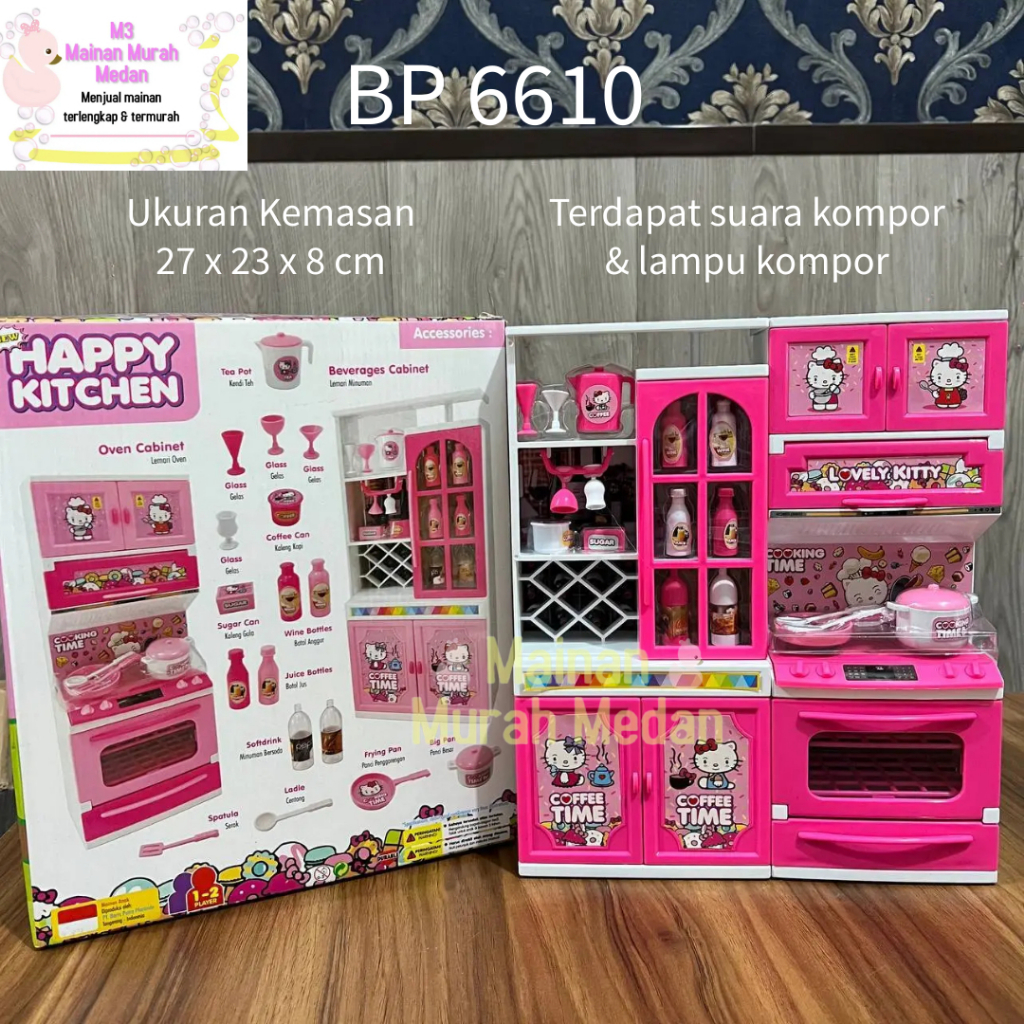 M3 - Mainan Lemari Masak Masakan Anak Ada Lampu dan Suara / Mainan Kitchen Set Dapur