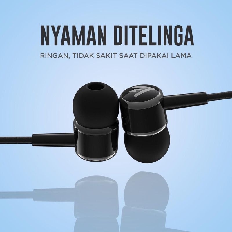 Veger Earphone In Ear Dengan Kabel Jack Tipe-c + Mic extrem bass surrounding sound