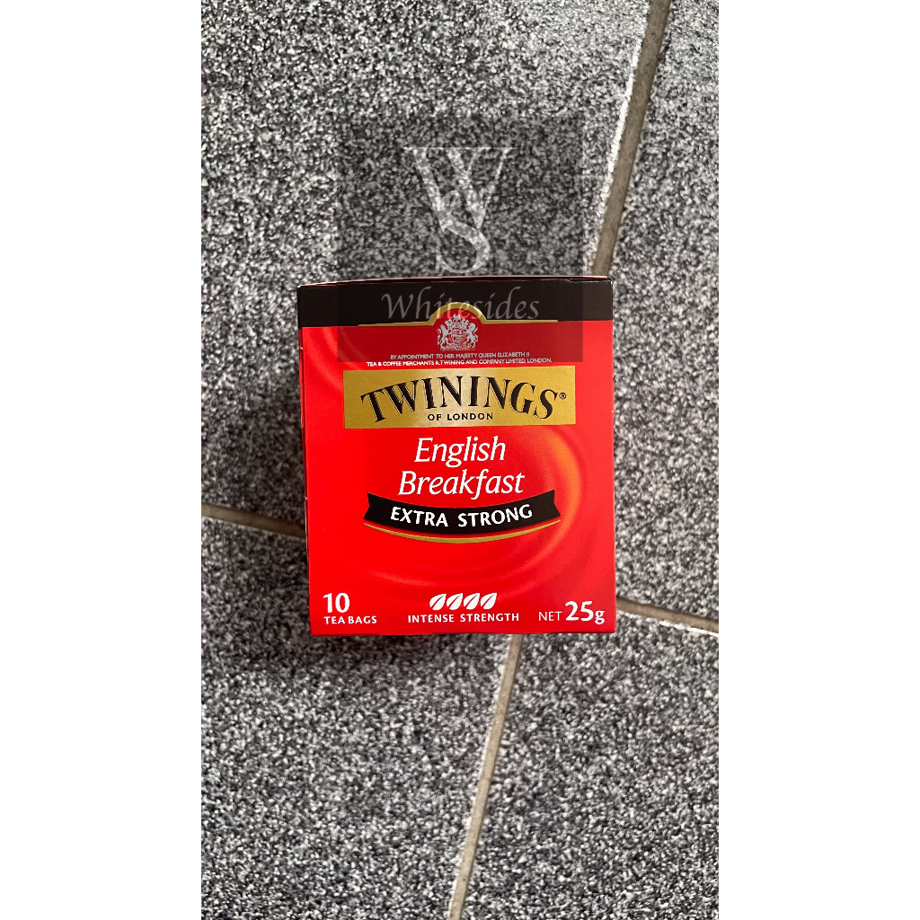 

English Breakfast Extra Strong - 10 Tea Bags Twinnings Twinings Australian Afternoon Pure Camomile Spearmint Spiced Apple Honey Vanilla Chai Cranberry & Pomegranate Darjeeling Earl Grey Greentea Jasmine Mint Lemon Twist Ginger Russian Caravan Peppermint
