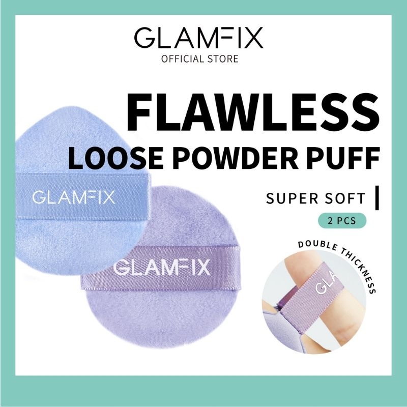 GLAMFIX Flawless Loose Powder Puff Isi 2 Pcs