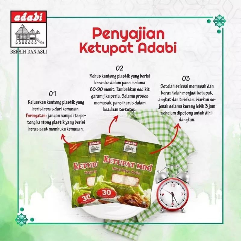 

Ketupat mini adabi isi 30