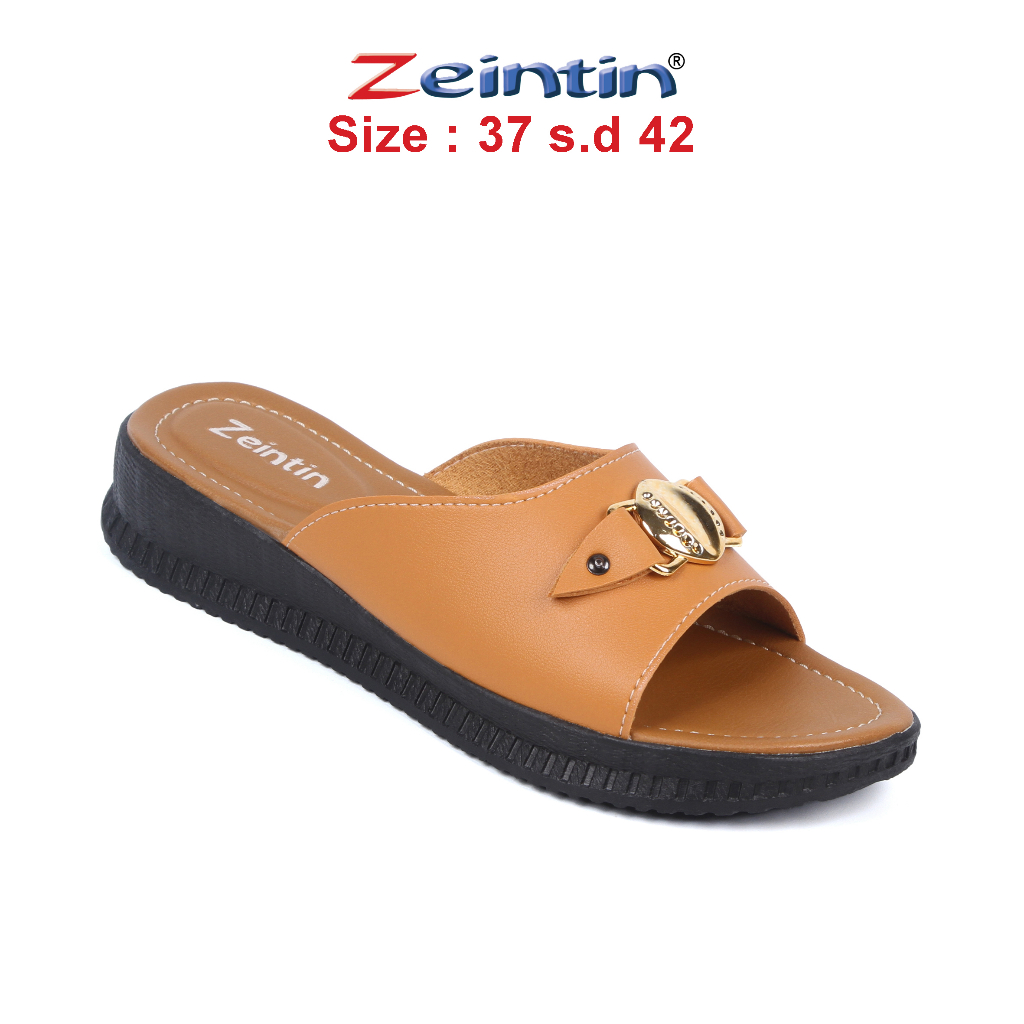 Zeintin - Sandal Wanita Kulit Sintetis  Kasual Sendal Slip On Wanita Original ZEINTIN HP