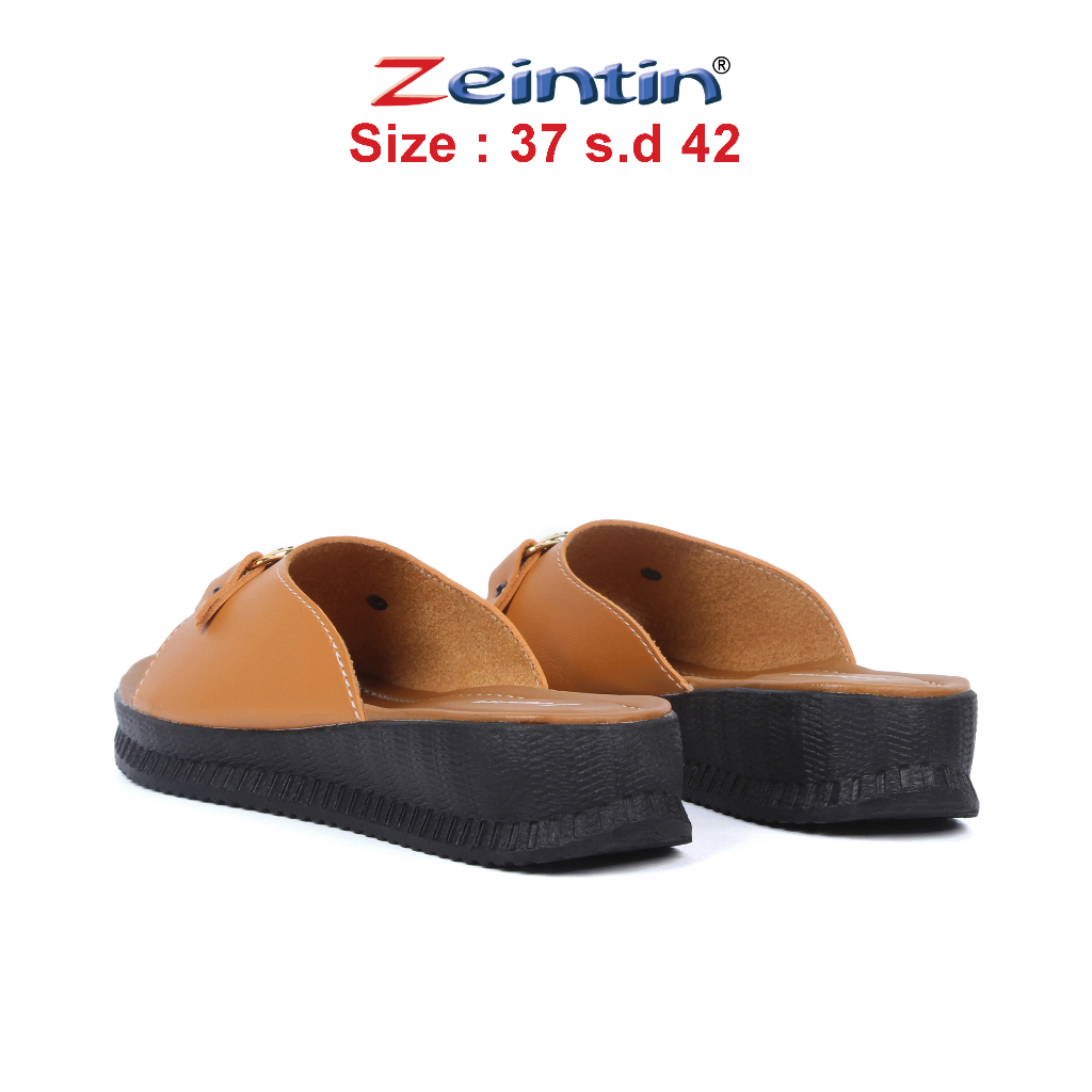 Zeintin - Sandal Wanita Kulit Sintetis  Kasual Sendal Slip On Wanita Original ZEINTIN HP