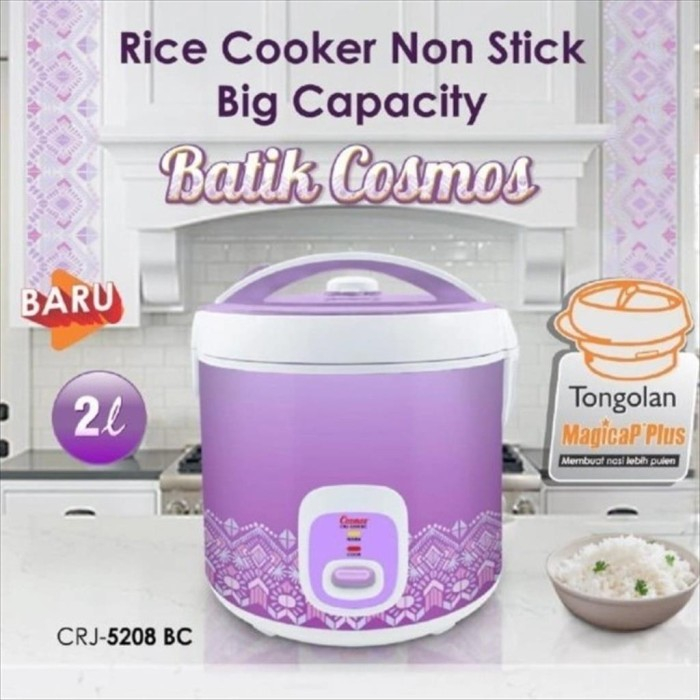 Rice Cooker Magic Com Cosmos 2L 2 Liter Batik Series CRJ-5208BC