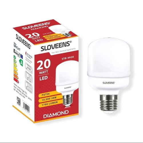 Lampu LED 20 Watt Sloveens Diamond Cahaya Putih Lampu Bohlam 20W