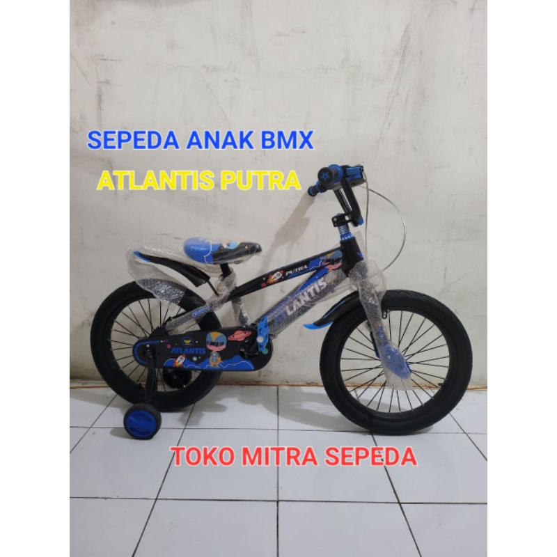 Sepeda Anak Laki Laki Atlantis Putra 16 Inch Ban Jumbo 3.0 Sepeda BMX 5 Tahun