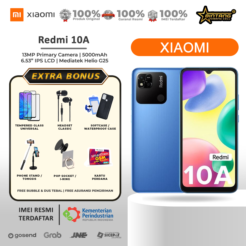Xiaomi Redmi 10A Redmi 10A Ram 3/32Gb Garansi Resmi