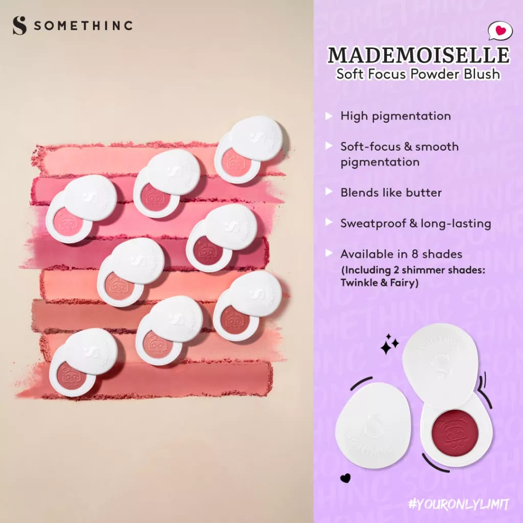 Somethinc Mademoiselle Soft Focus Powder Blush - Super Smooth Powder Blush