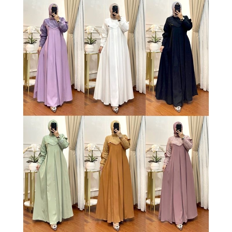 Gamis Almayra Bordir Kekinian Original Butik