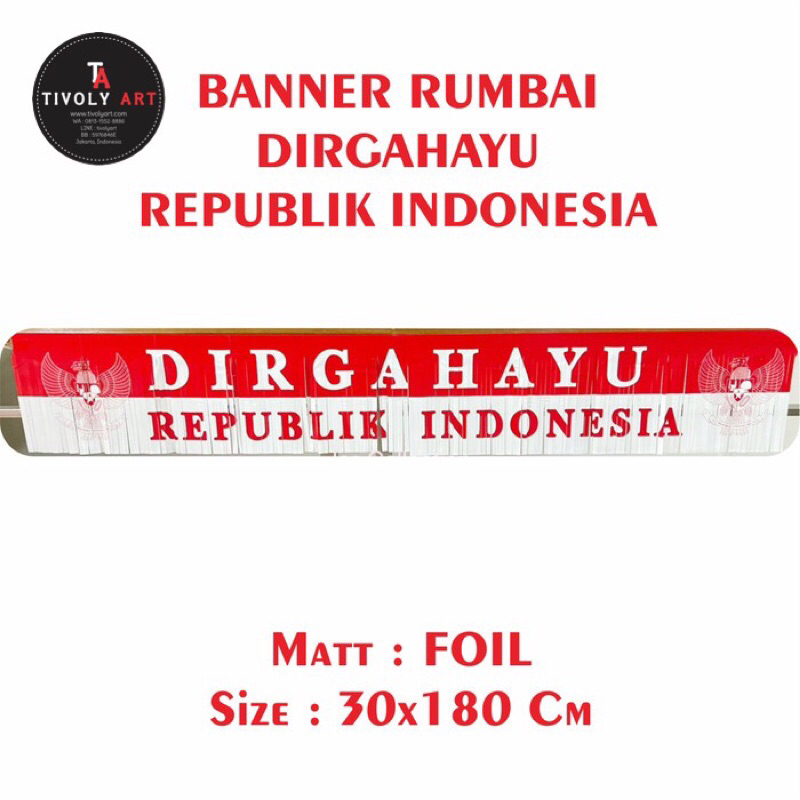 Banner Dirgahayu RI | Garland Dirgahayu RI | Dekorasi Rumbai Hut Ri