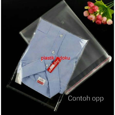 PLASTIK OPP 35x39 KEMASAN BAJU / PLASTIK BENING SEAL LEM Sandal
