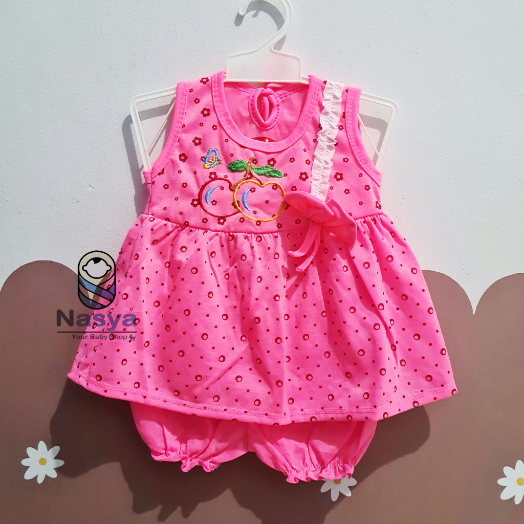 [N-063] setelan baju bayi perempuan motif kucing lucu MURAH - Naomi (3-6 bulan)