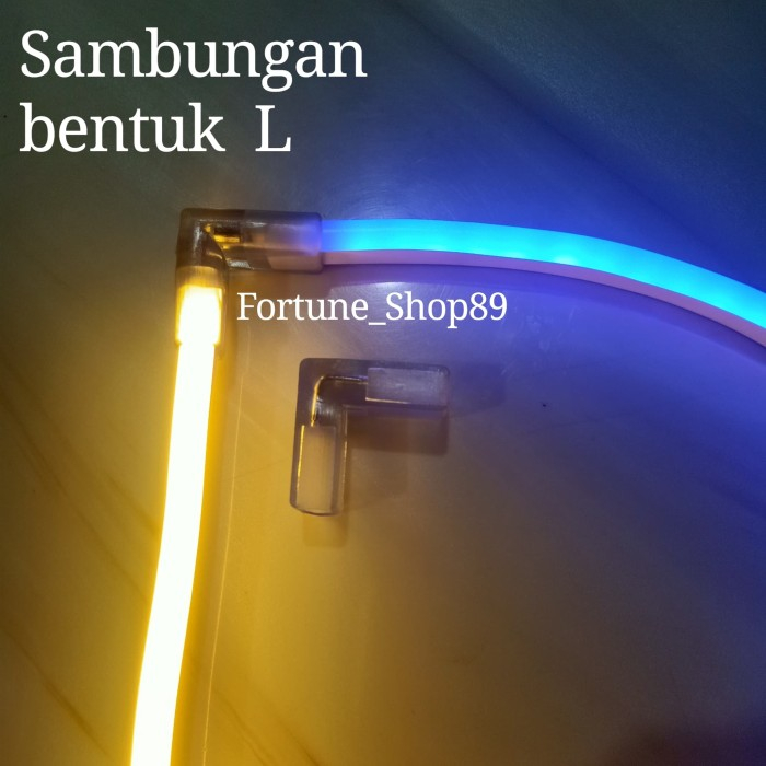 Sambungan Lampu Led Neon Flex / Led Strip Selang 5050 - 2835 SMD  BENTUK  T  /  L  dan  LURUS