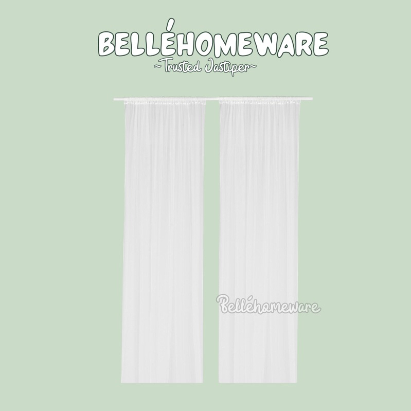 [READY STOCK] LILL IKEA Vitrase/ gorden tirai tipis 1 pasang putih 280x250 cm