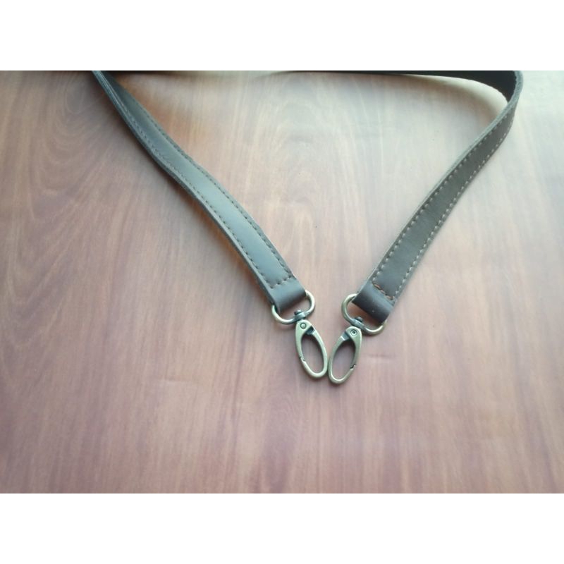 tali tas asli kulit tali tas selempang asli kulit cokelat tua