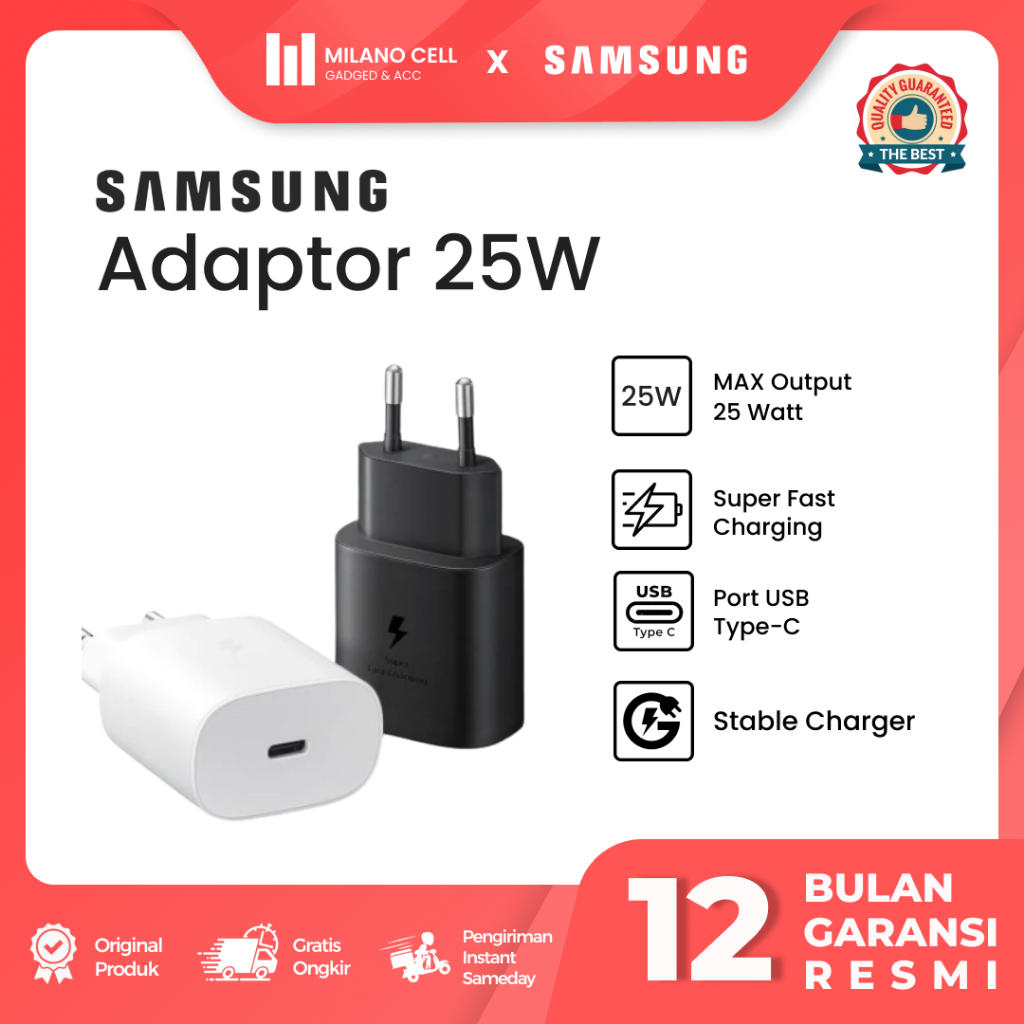 Adaptor Samsung 25W Original Garansi Resmi
