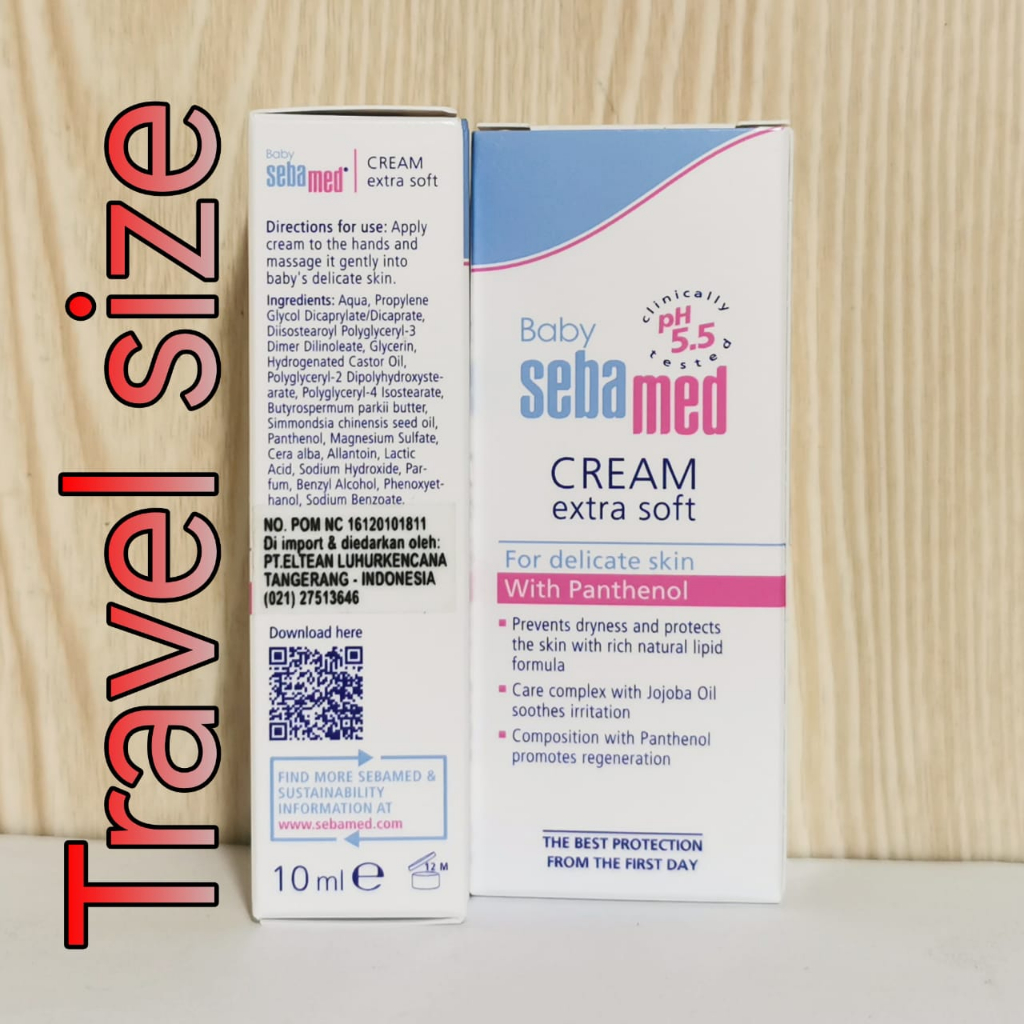 Sebamed baby cream extrasoft 10ml travel size 10 ml krim bayi mini