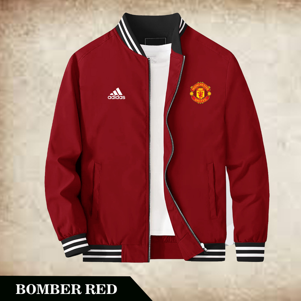 JAKET PRIA TASLAN LOGO MU TERBARU / JAKET IMPORT ORIGINAL / JAKET CASUAL / JAKET BOMBER OUTDOOR