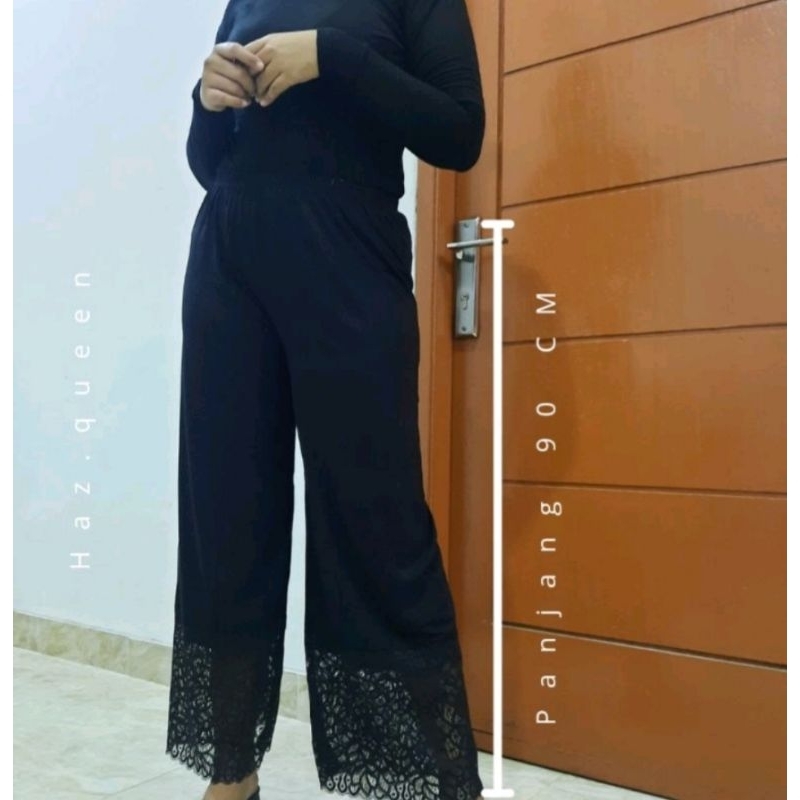 Celana kulot renda Bawah