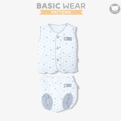 [MOMMYONLINE] Beli 3 Lebih MURAH Fluffy Setelan Baju Bayi Kutung Pendek NECI Newborn 0 - 3 bulan