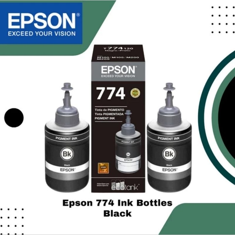 Tinta Epson 774 Black Refill Ink Printer M100  M105  M200  M205  M655