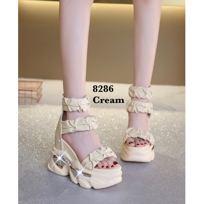 SANDAL WEDGES WANITA   FASHION KOREA 8286