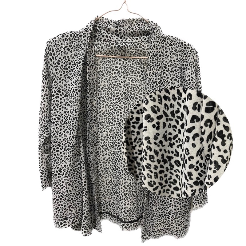 Kebaya Lawasan Kartini/outer Leopard Hitam