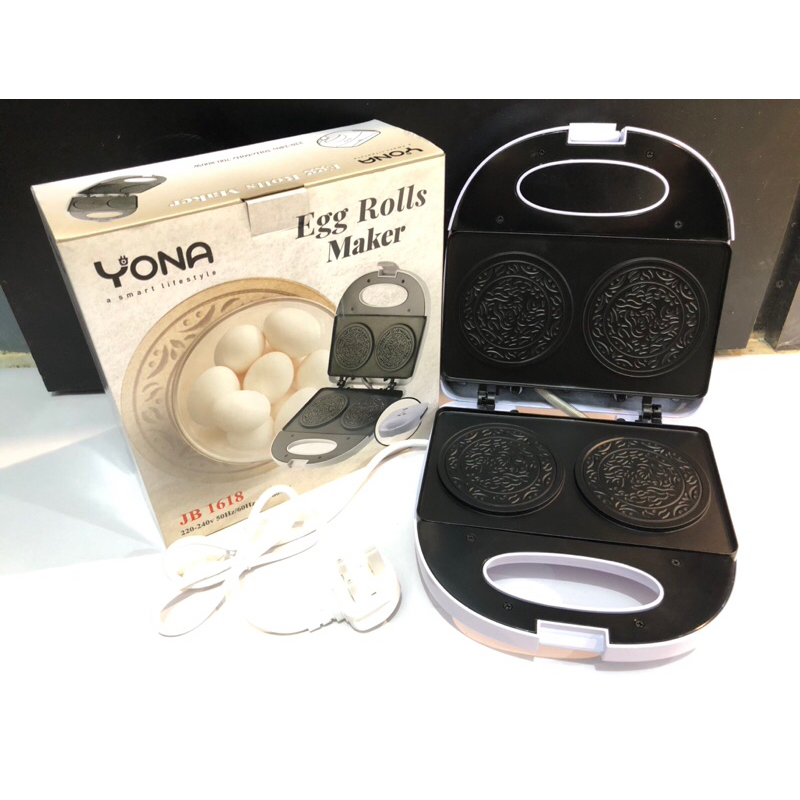 MODEL BARU ORIGINAL 100% YONA CETAKAN CETAK KUE SEMPRONG LISTRIK EGG ROLL TOASTER MAKER