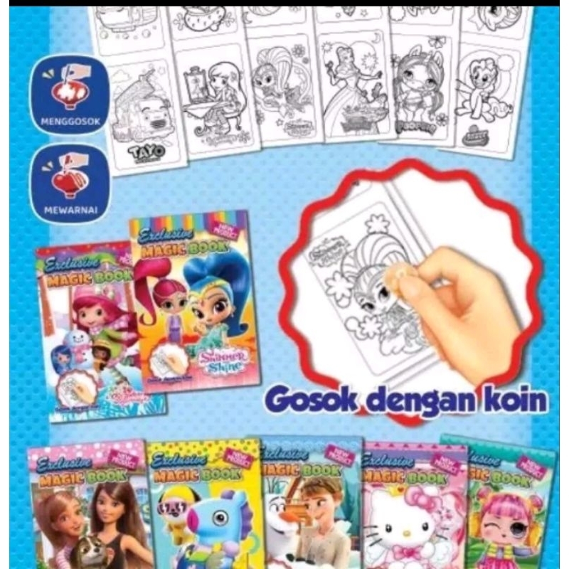 Mainan jadul gosok duit magic book murah Bagus DG