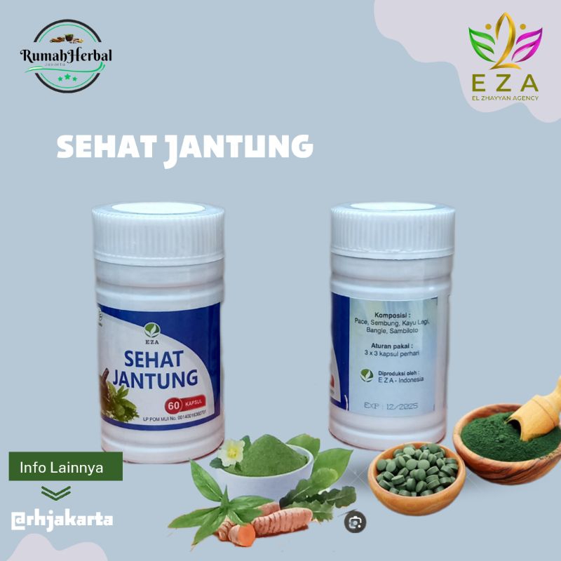 

SEHAT JANTUNG EZA 60 kapsule |memelihara & menguatkan jantung herbal alami