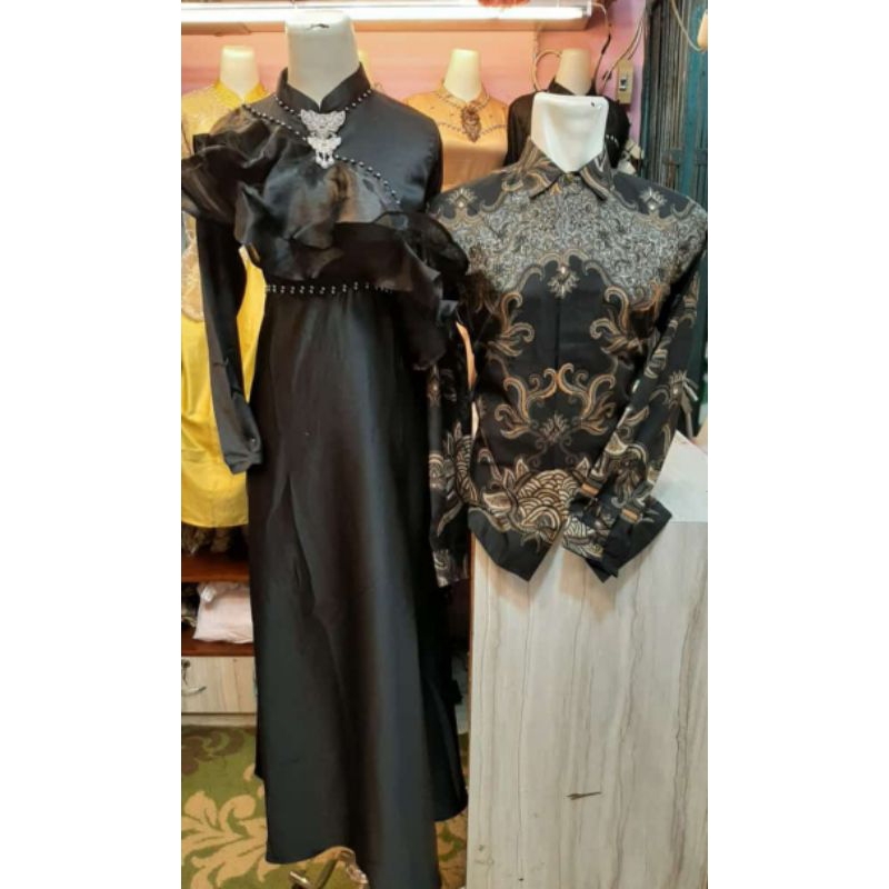 Gamis Pesta Satin Organza