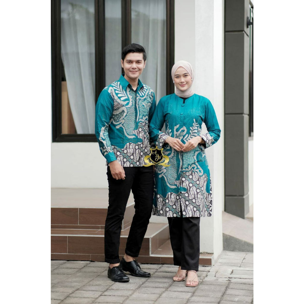 Batik Couple (MC Batik) - Atasan Batik Couple Tunik Busui Friendly/Full Kancing Depan Kemeja Lengan Panjang M L XL XXL