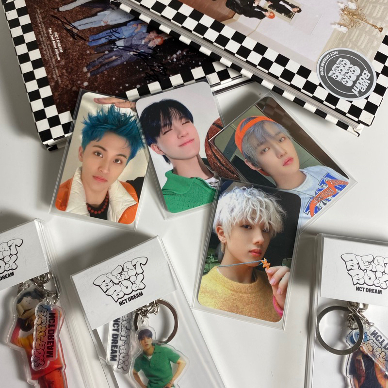 NCT DREAM BEATBOX ACRYLIC KEYRING FULLSET PHOTOCARD PC MARK RENJUN JENO HAECHAN JAEMIN CHENLE JISUNG