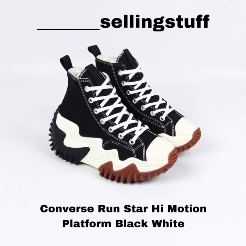 Converse Run Star Hi Motion Platform Black White