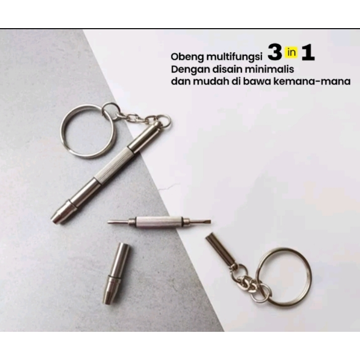 obeng kacamata/ obeng bor / gantungan obeng mini / gantungan kunci