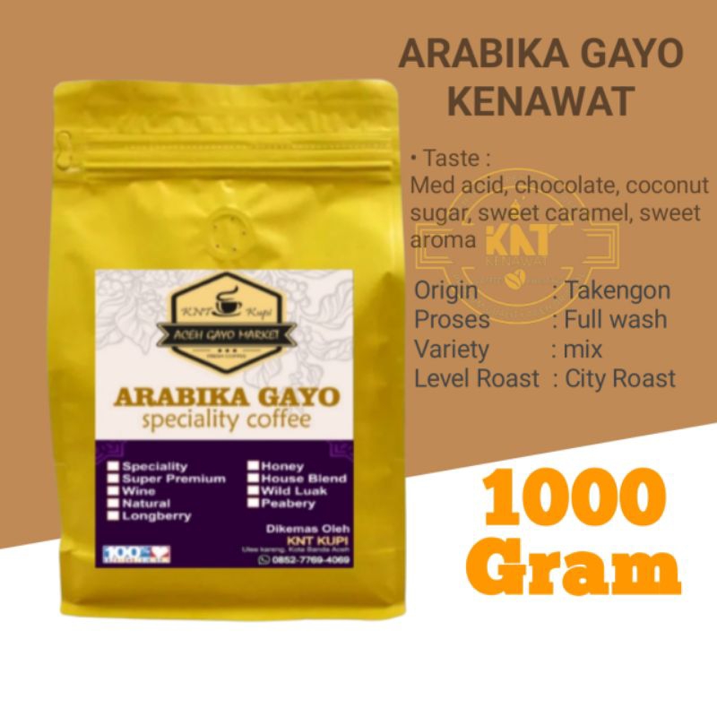 

KOPI ARABICA GAYO TAKENGON 1KG BIJI DAN BUBUK.