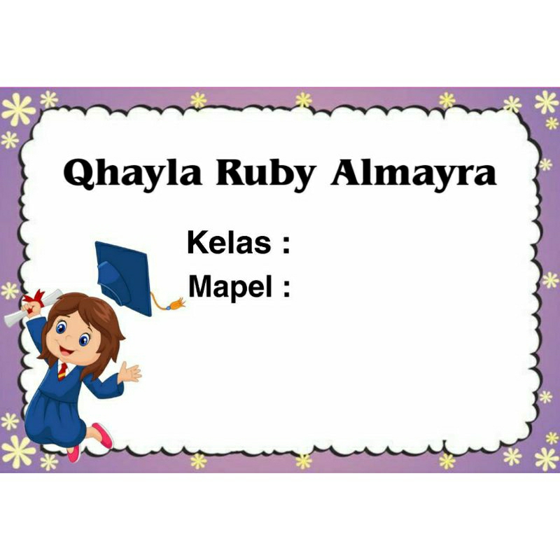 

(ISI 50 PCS) STICKER BUKU SEKOLAH MOTIF SISWA