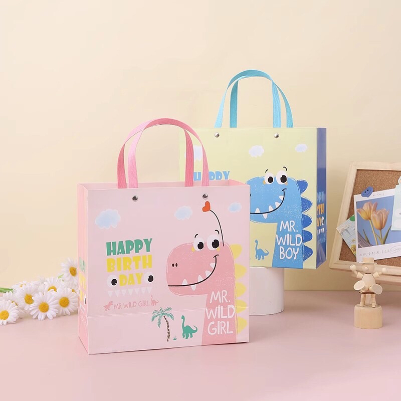 

Paper Bag/Goodie Bag/Souvenir Bag Birthday Dino Boy Girl New • Cciyl.Wear •