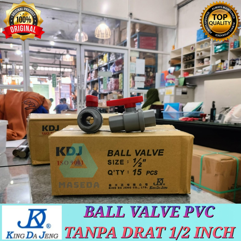 Ball Valve / Stop Kran 1/2" inch PVC KDJ