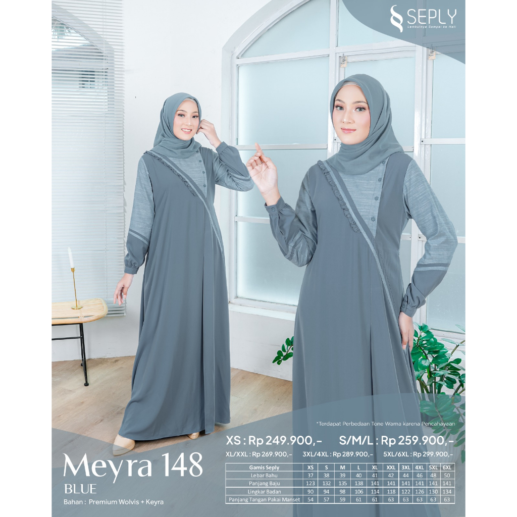 GAMIS TERBARU SEPLY MEYRA 148 BLUE