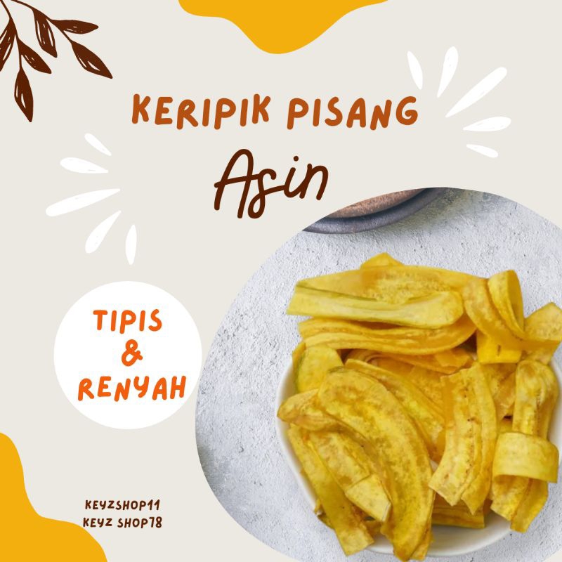 

keripik pisang asin renyah / manis coin