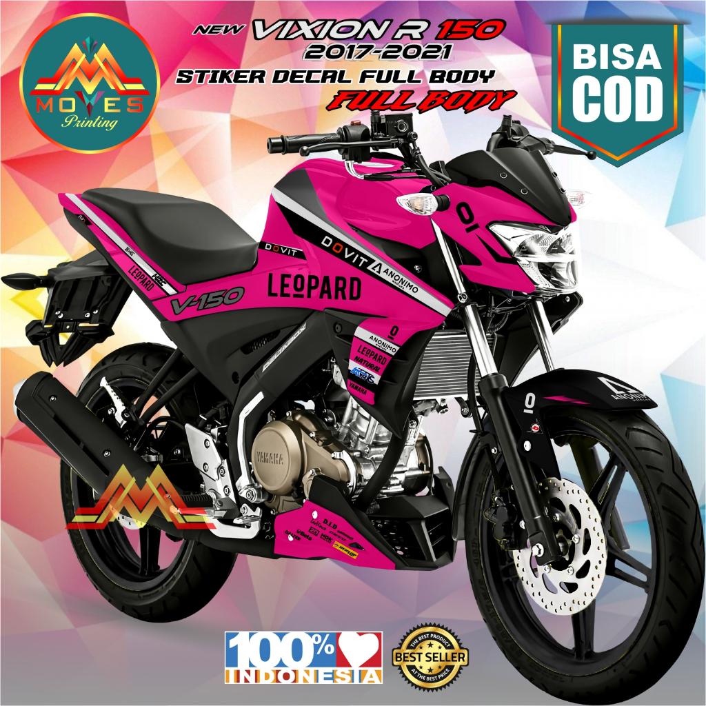 Bisa Cod. Decal Vixion R Full Body Stiker Vixion R Full Body Motif Baru Leopard Stiker Vixion R