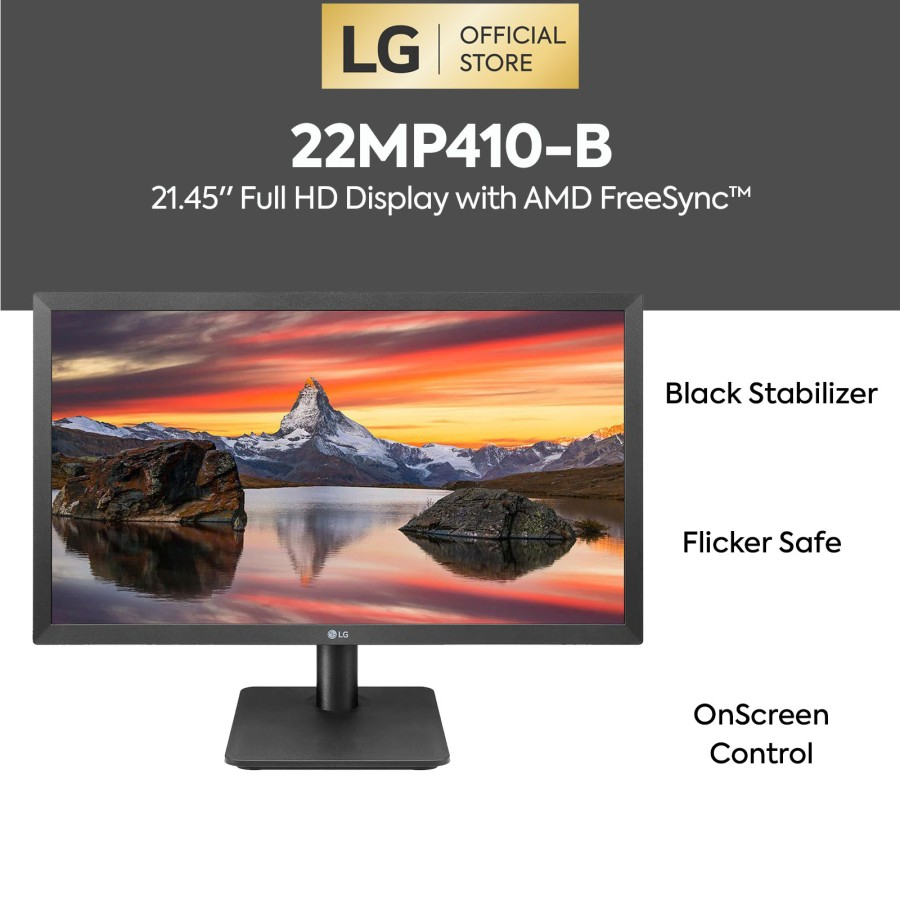 LED Monitor LG 22MP410-B 21.45" VA 75Hz FHD HDMI D-Sub - LG 22MP410