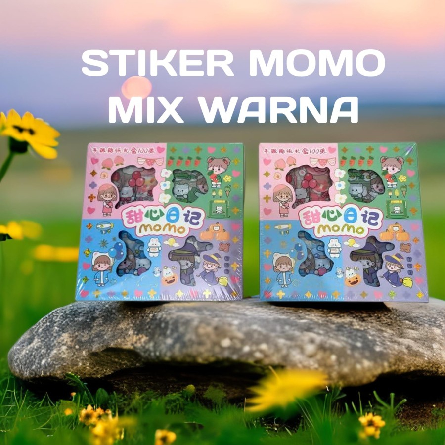 

STIKER MOMO MIX WARNA 100 lembar | Motif Anime Korea
