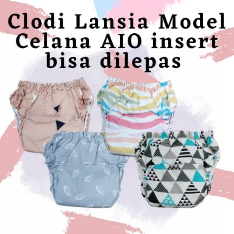 Popok kain Lansia Celana Clodi Aio Lansia dewasa remaja kakek nenek bisa dilepas insertnya