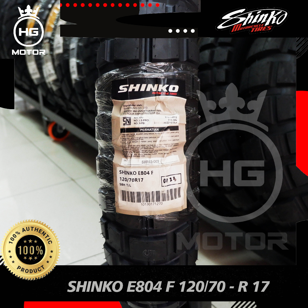 BAN SHINKO BIGBLOCK E804 120/70-17 RING 17 BAN DUAL PURPOSE TUBELESS