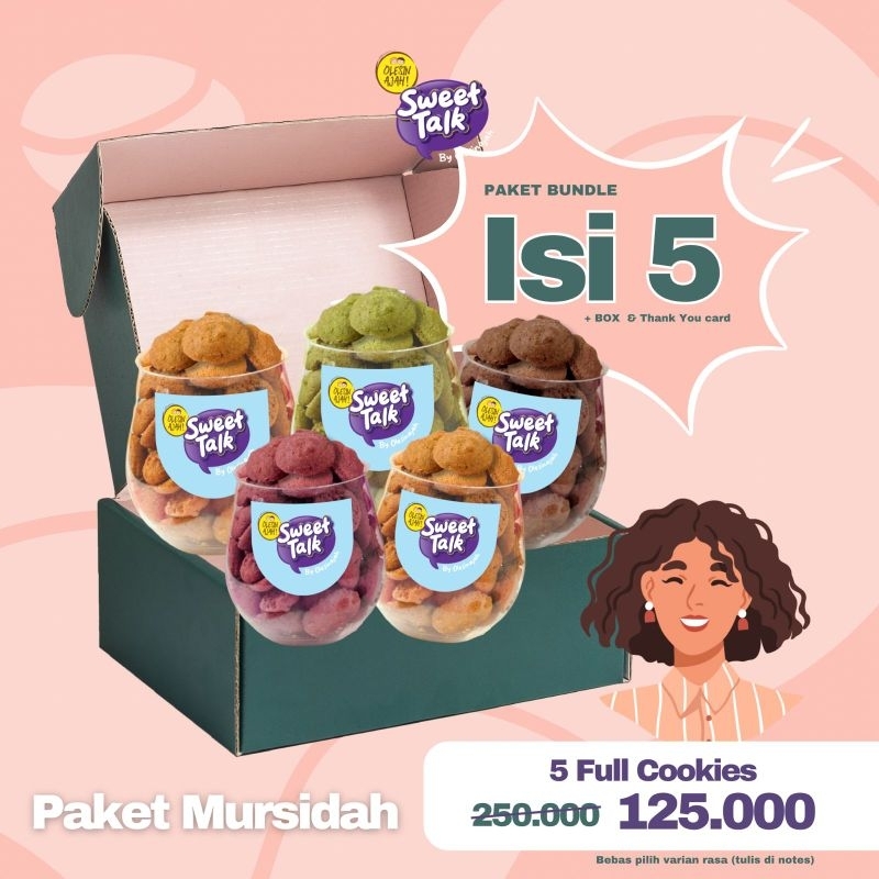 

Paket Hampers / Bundle 5 Sweet Talk Full Cookies