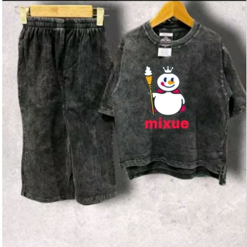 setelan anak perempuan combed washing