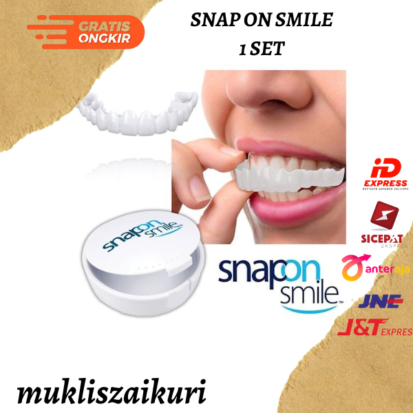 【TOPSELLER】 Veneer Instan Gigi Palsu Tiruan Kesehatan Mulut Mouth Ok  Snap On Smile Gigi Palsu 1 Set