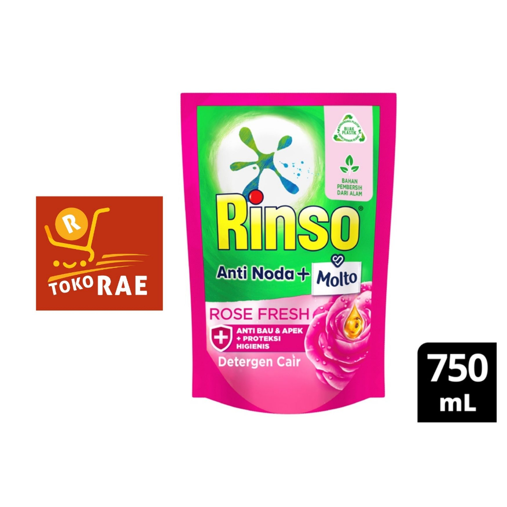 RINSO MOLTO CAIR DETERGEN 750ML ROSE FRESH